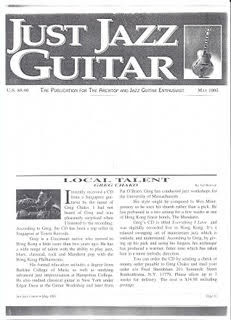 Press clipping: Just Jazz Guitar review of Everything I Love by The Greg Chako Trio