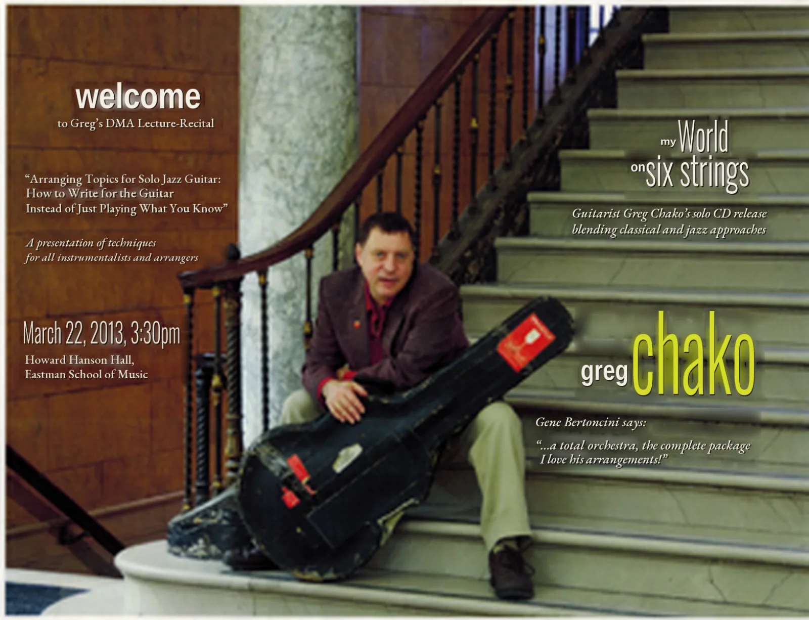 My World on Six Strings recital poster, page 1