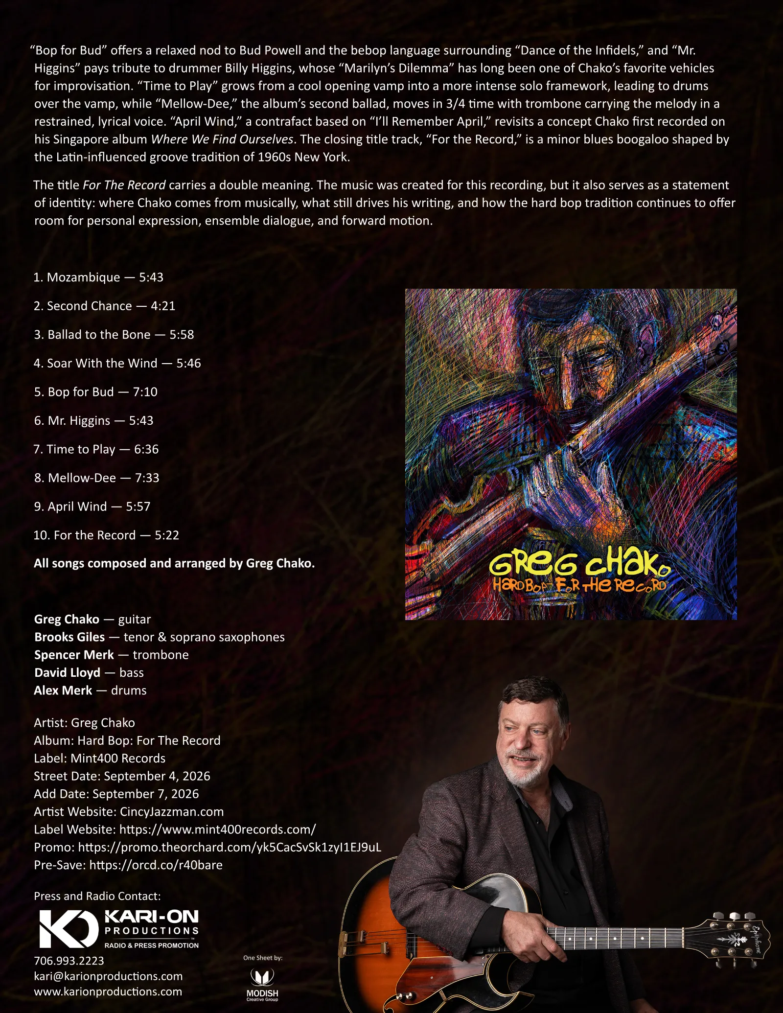 Hard Bop: For the Record one-sheet, page 2 of 2
