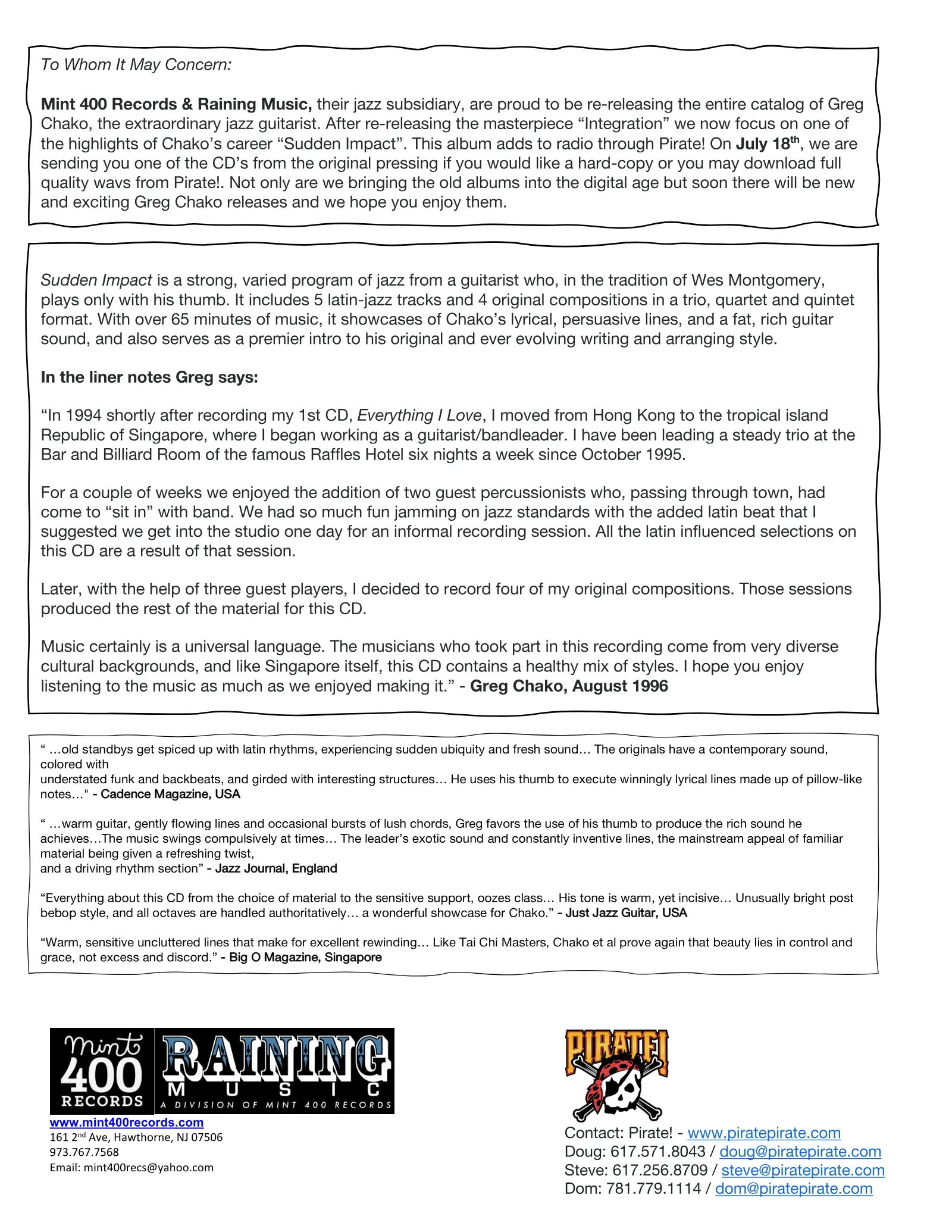 Sudden Impact one-sheet, page 1