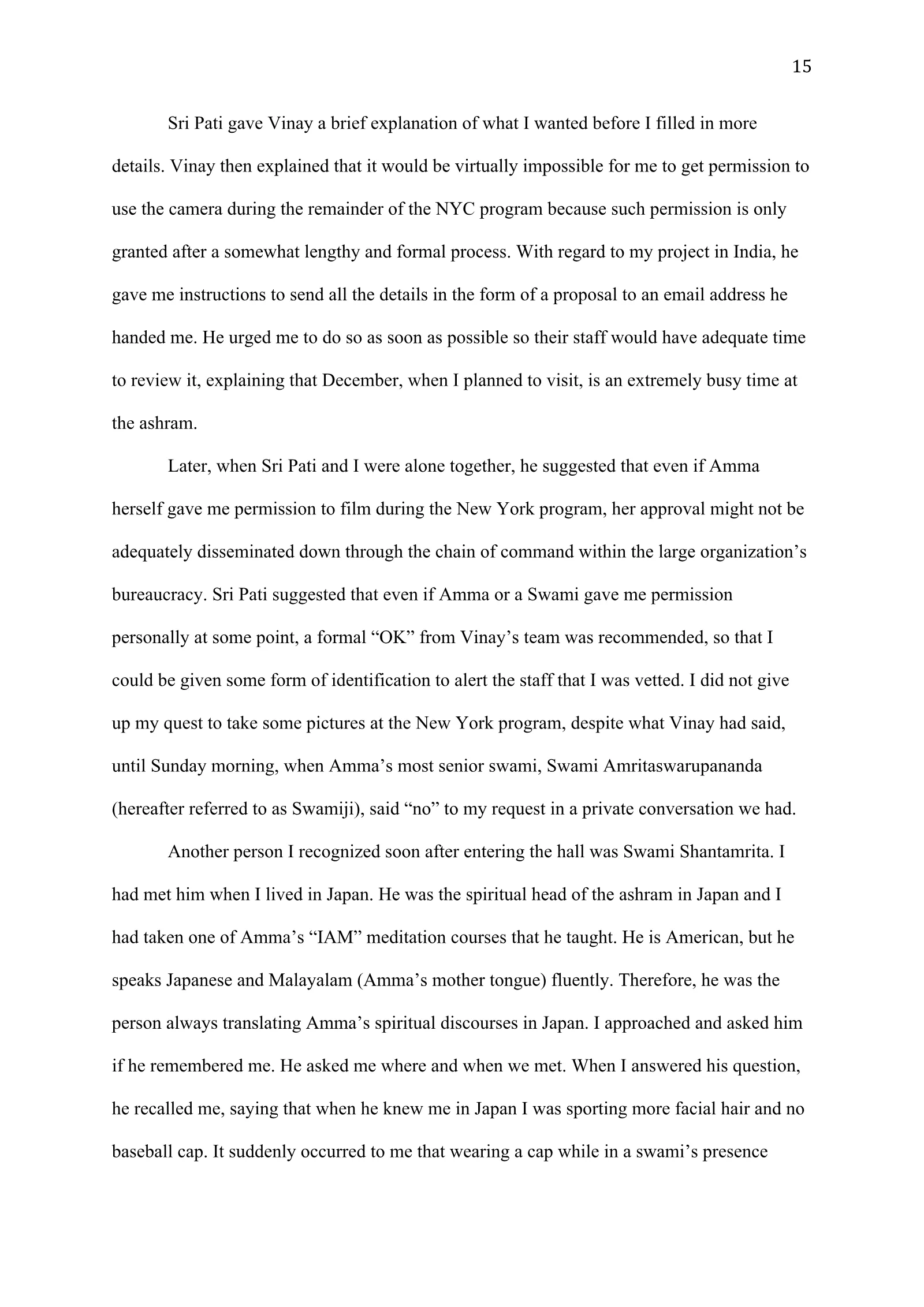 A Study of Bhajan Ensembles at Spiritual Programs of Mata Amritanandamayi Devi (academic paper), page 15 of 77