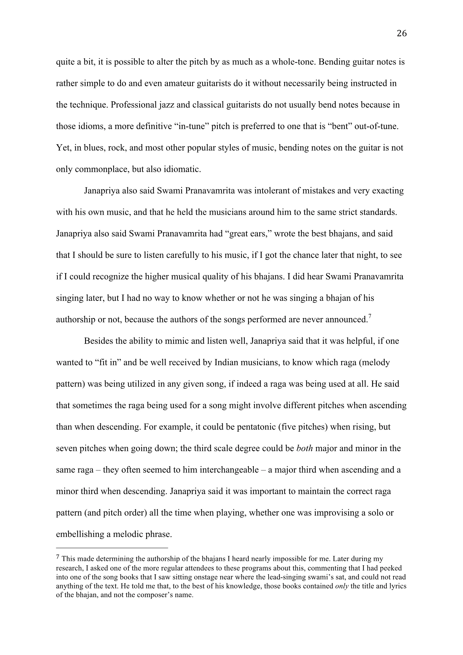 A Study of Bhajan Ensembles at Spiritual Programs of Mata Amritanandamayi Devi (academic paper), page 26 of 77