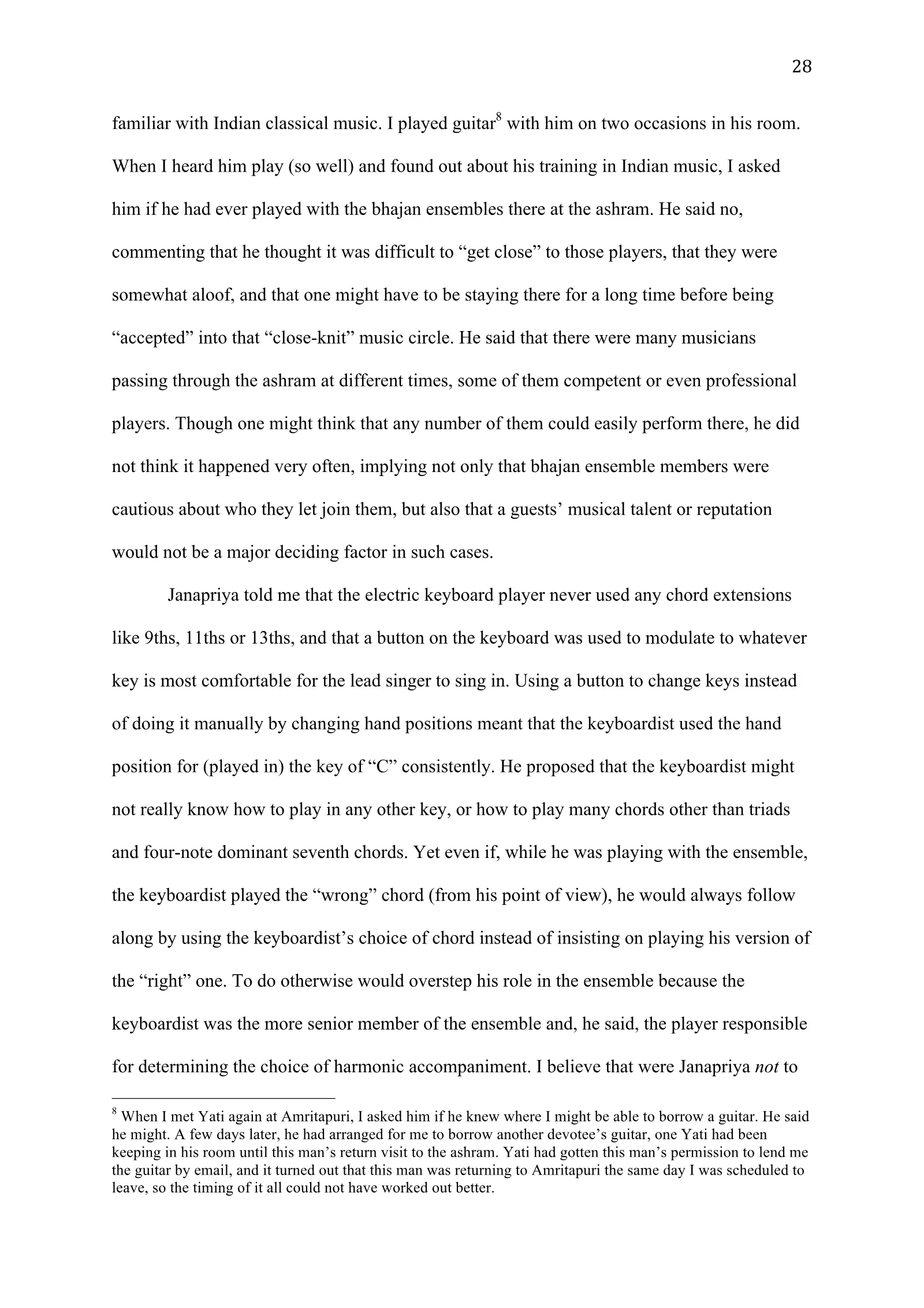 A Study of Bhajan Ensembles at Spiritual Programs of Mata Amritanandamayi Devi (academic paper), page 28 of 77
