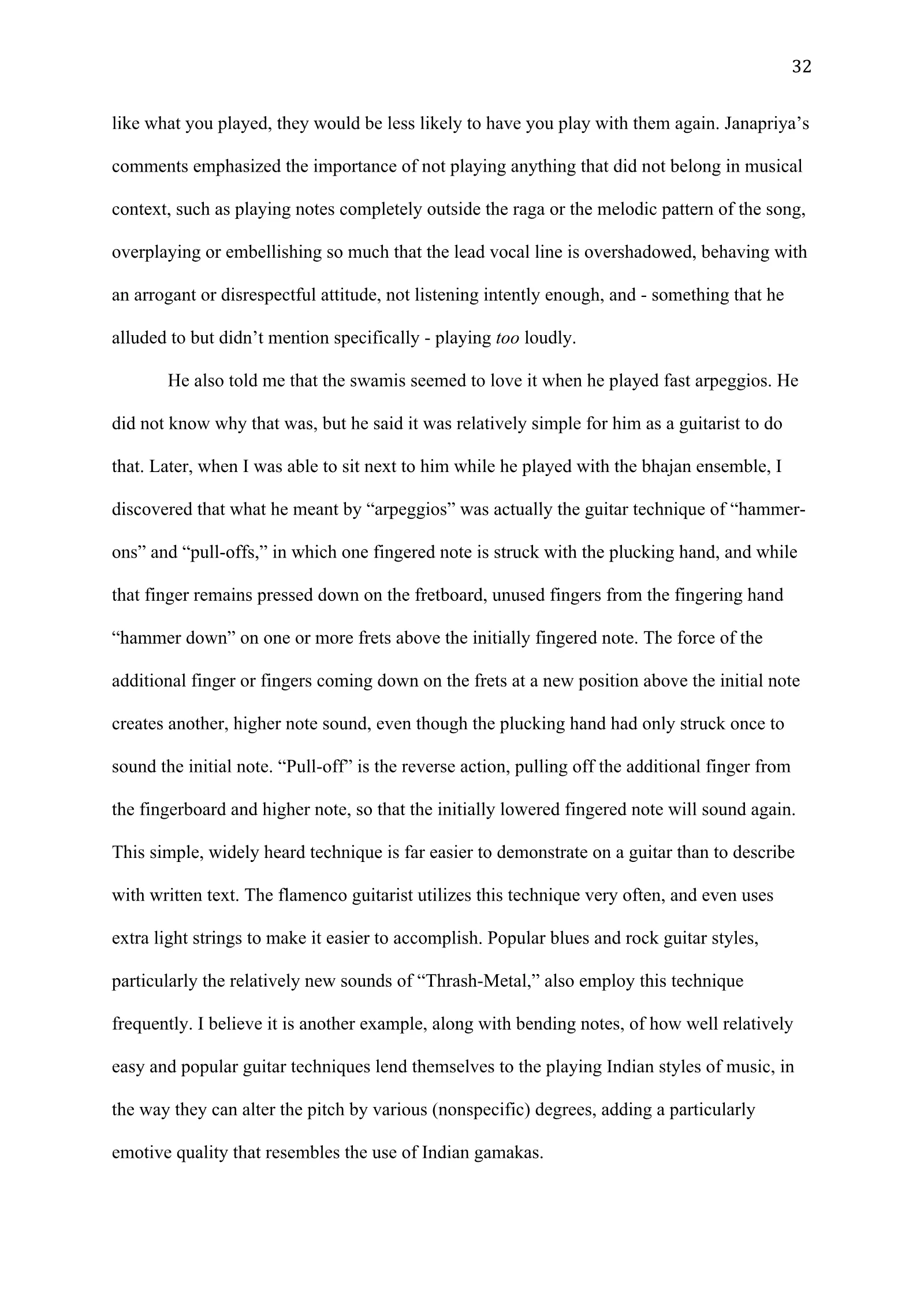 A Study of Bhajan Ensembles at Spiritual Programs of Mata Amritanandamayi Devi (academic paper), page 32 of 77