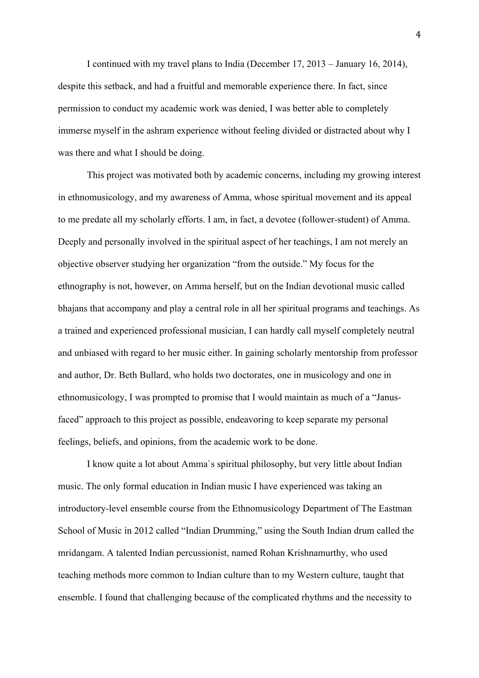 A Study of Bhajan Ensembles at Spiritual Programs of Mata Amritanandamayi Devi (academic paper), page 4 of 77