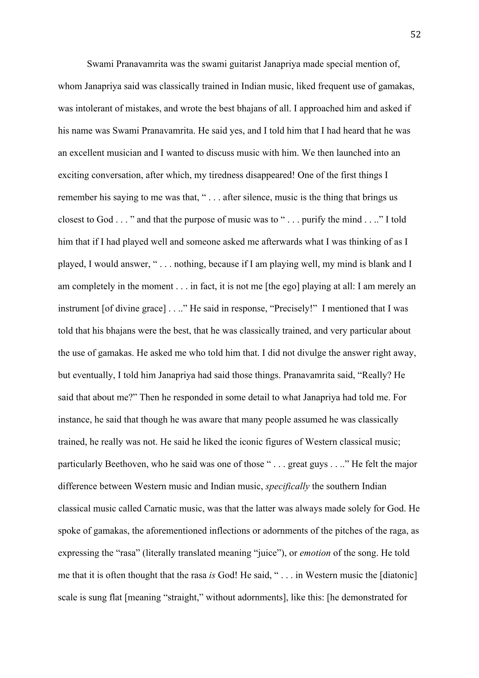 A Study of Bhajan Ensembles at Spiritual Programs of Mata Amritanandamayi Devi (academic paper), page 52 of 77