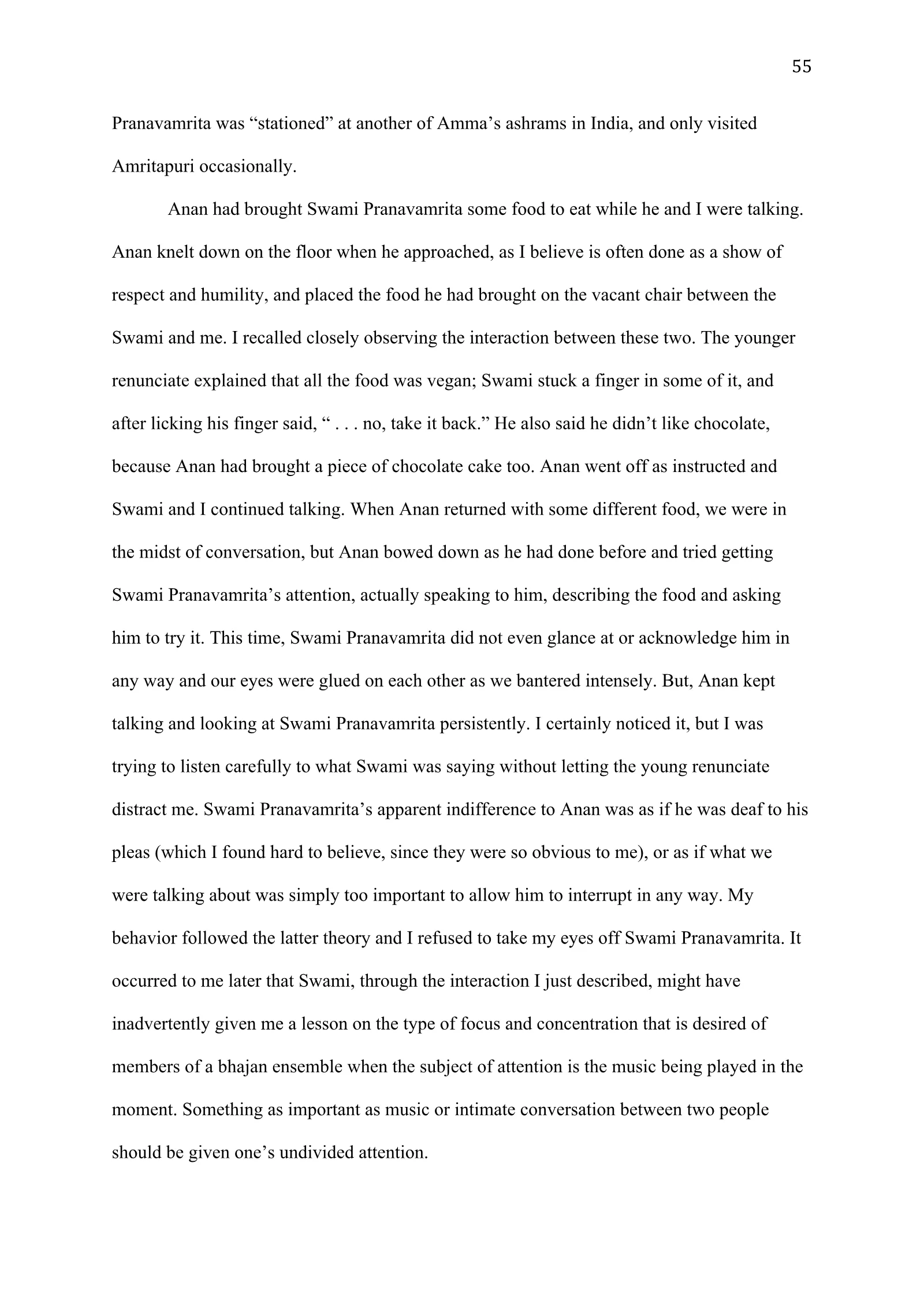 A Study of Bhajan Ensembles at Spiritual Programs of Mata Amritanandamayi Devi (academic paper), page 55 of 77