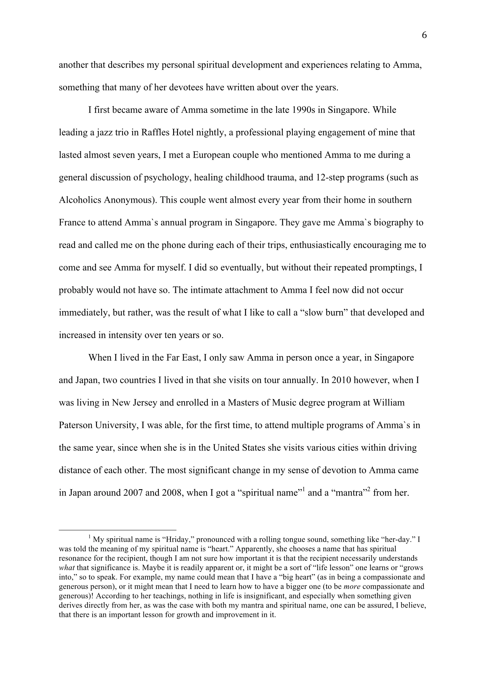 A Study of Bhajan Ensembles at Spiritual Programs of Mata Amritanandamayi Devi (academic paper), page 6 of 77