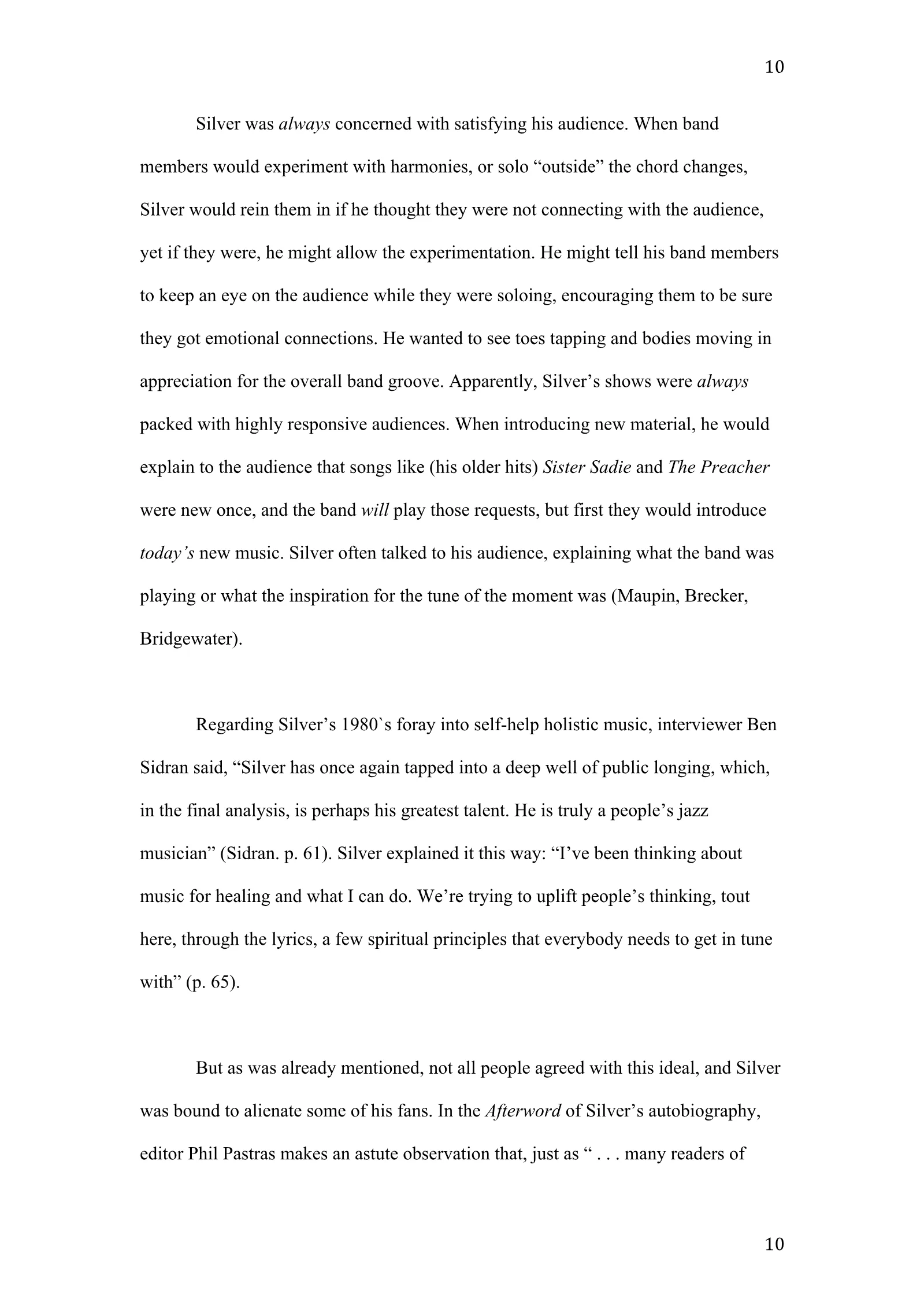 Horace Silver: A New Definition of Greatness (academic paper), page 10 of 41