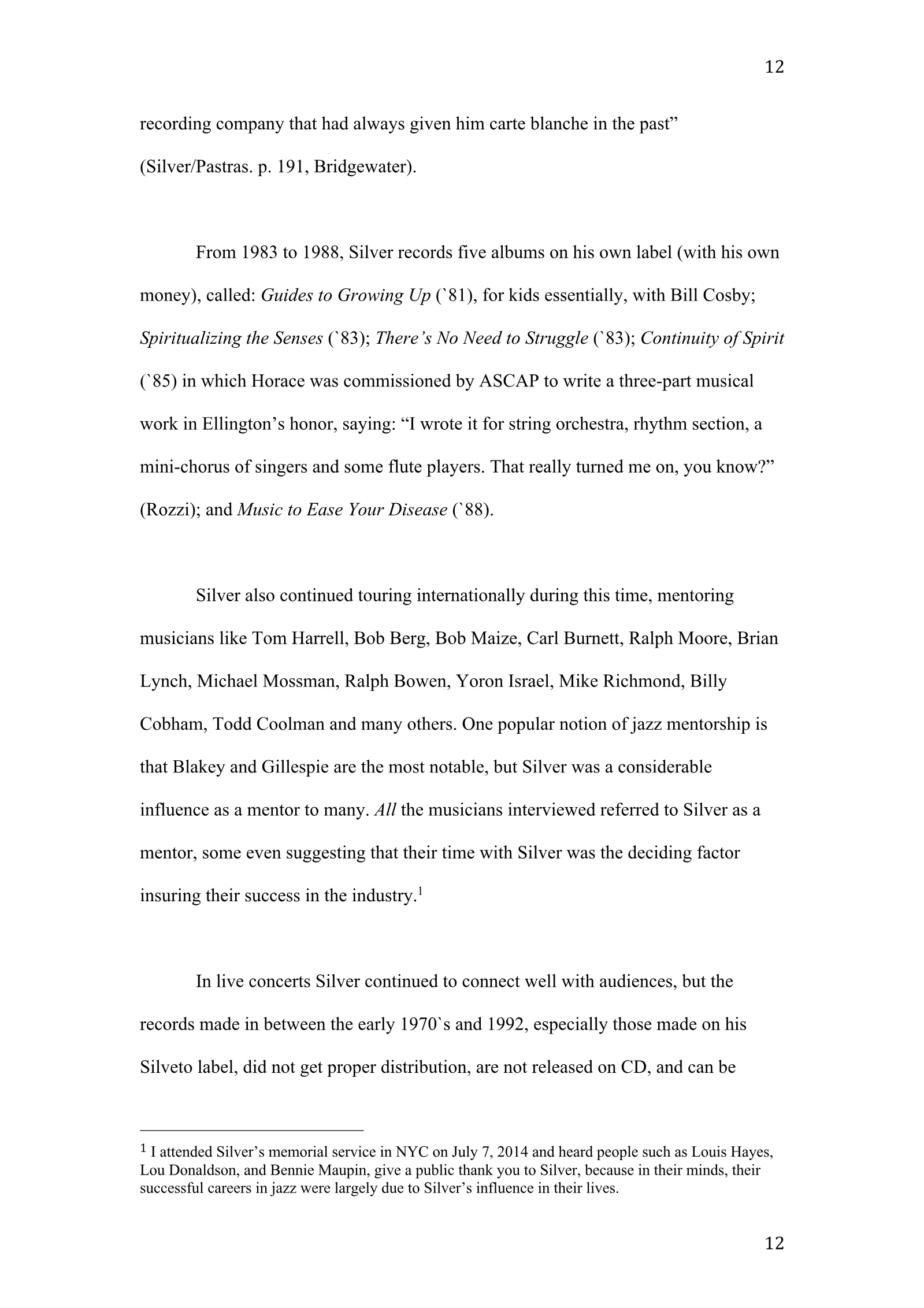 Horace Silver: A New Definition of Greatness (academic paper), page 12 of 41