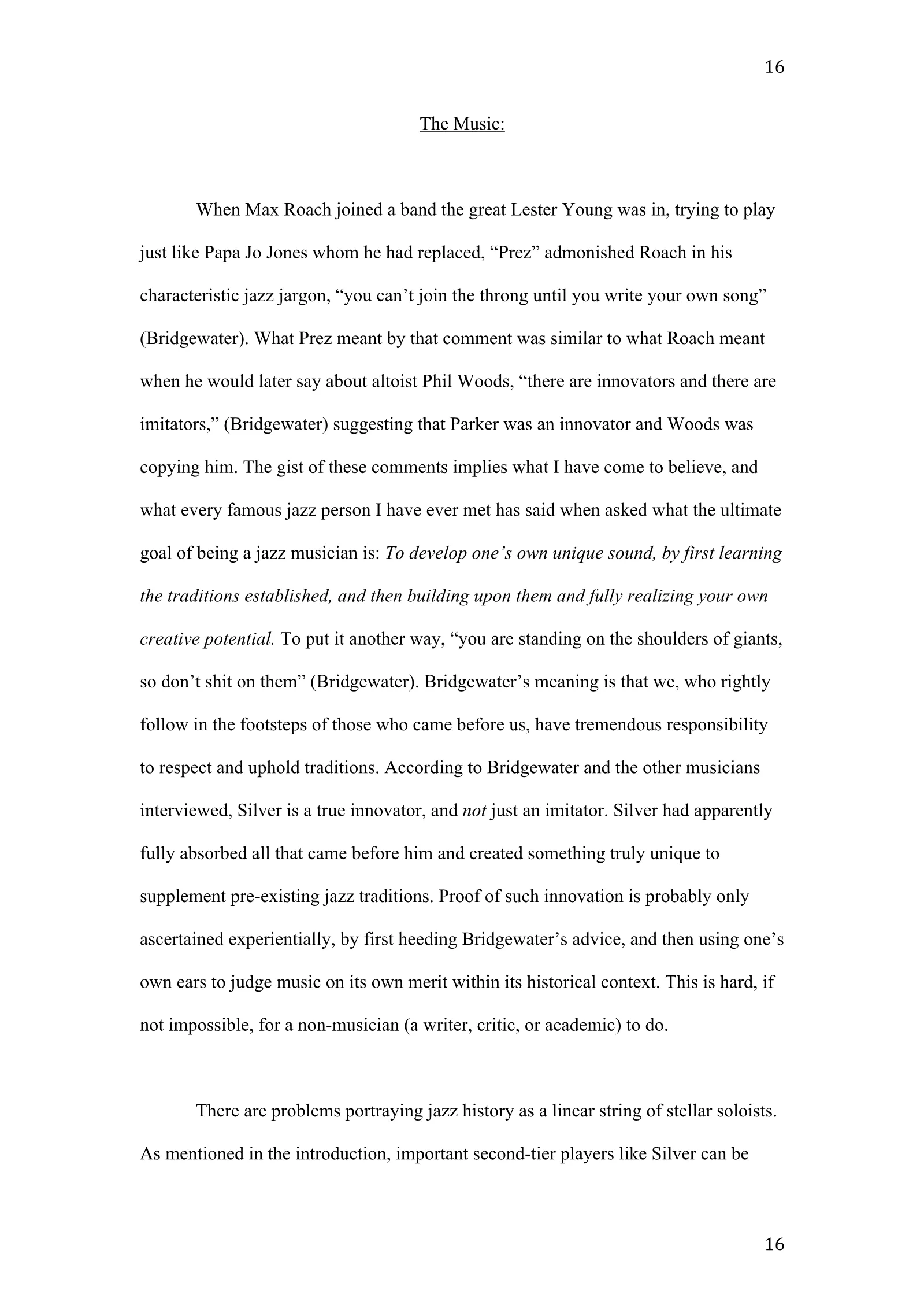 Horace Silver: A New Definition of Greatness (academic paper), page 16 of 41