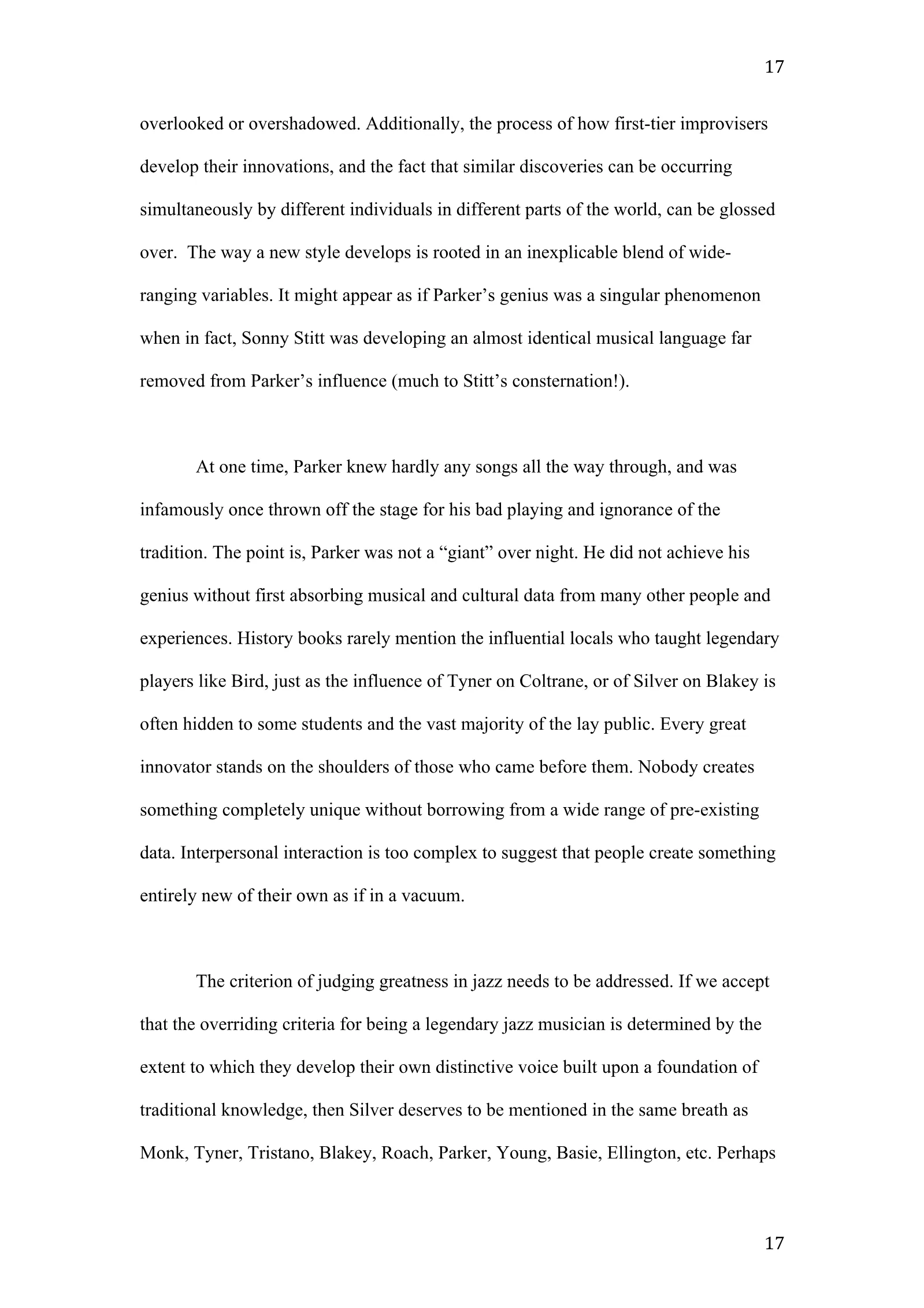 Horace Silver: A New Definition of Greatness (academic paper), page 17 of 41