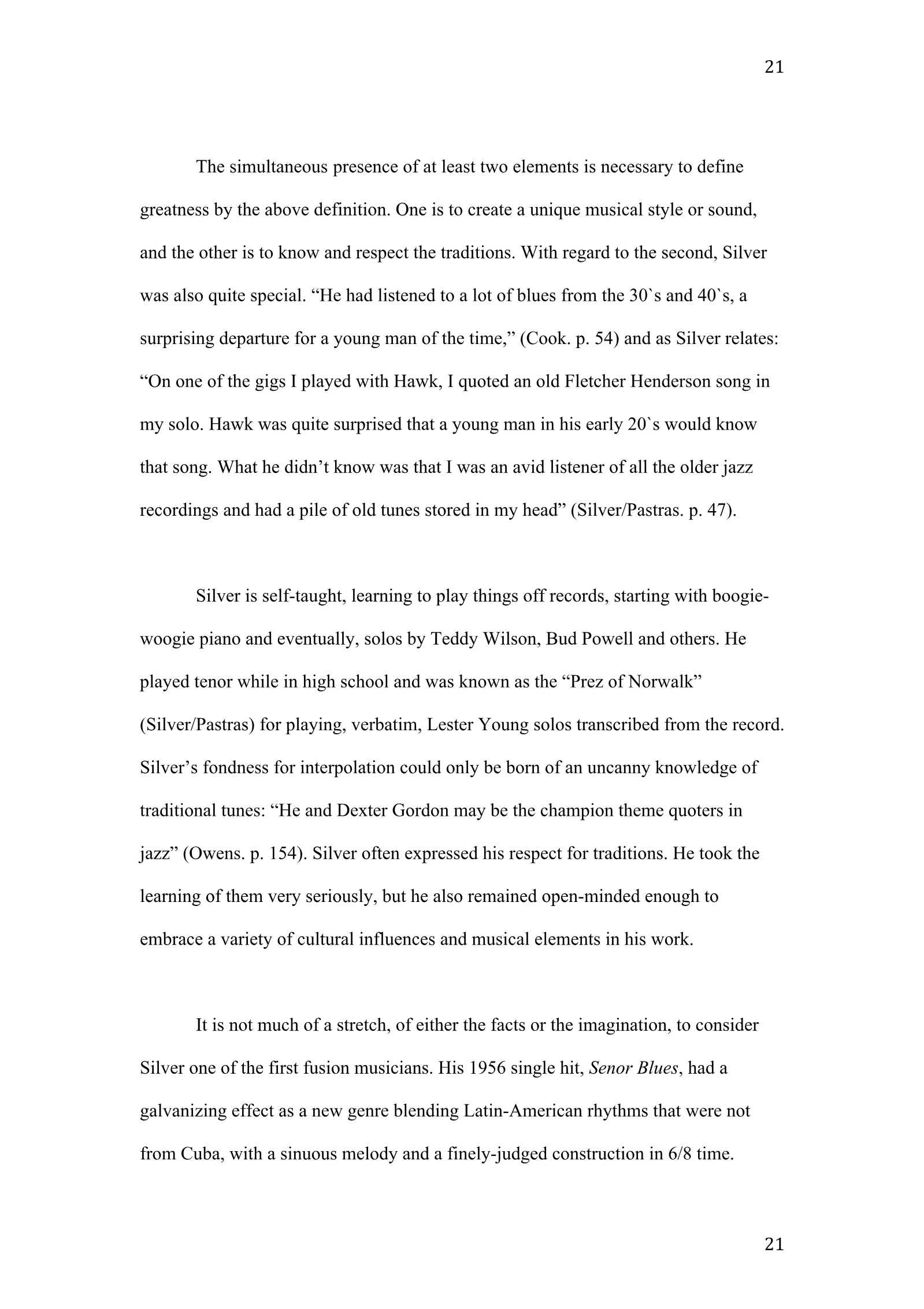 Horace Silver: A New Definition of Greatness (academic paper), page 21 of 41