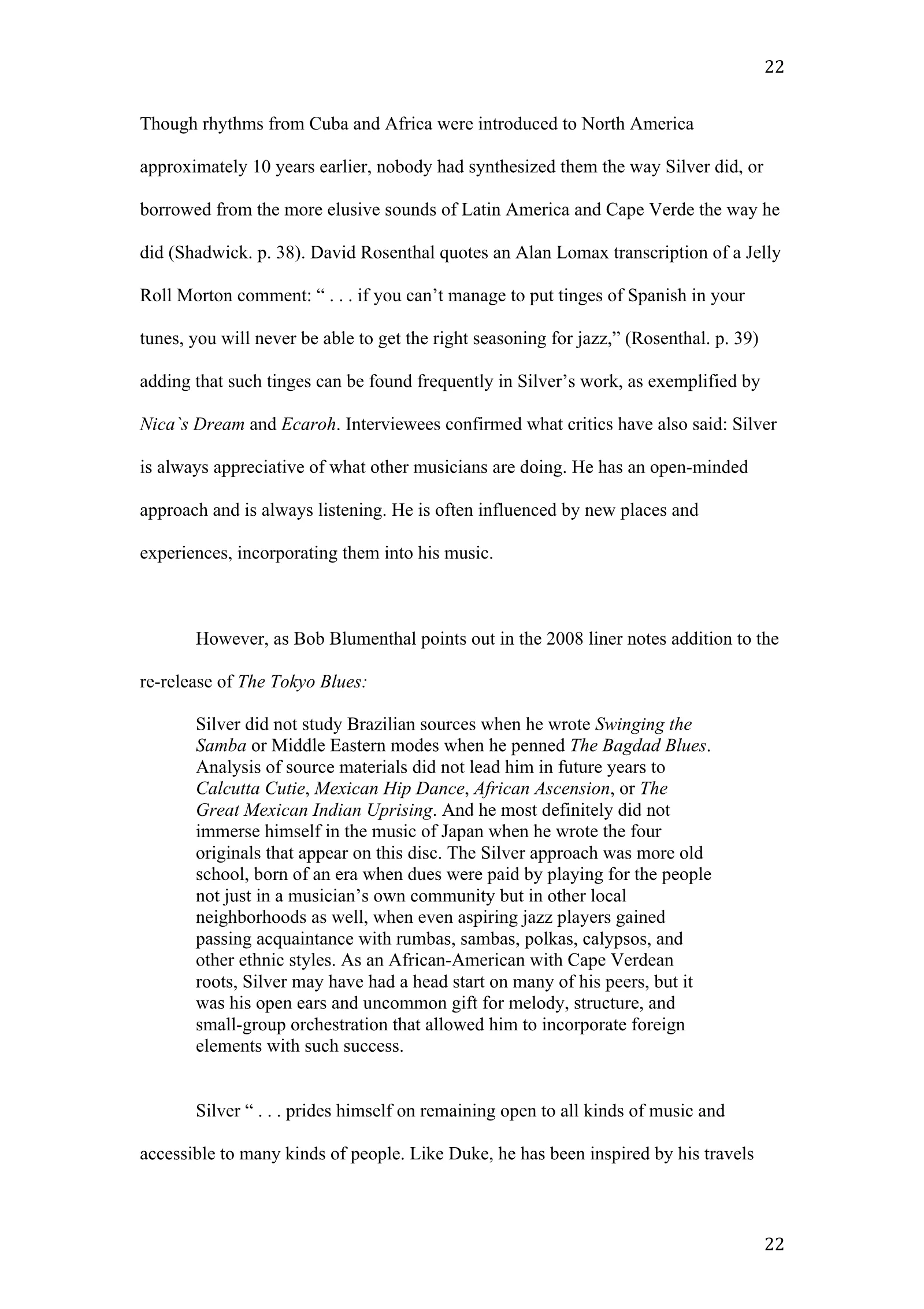 Horace Silver: A New Definition of Greatness (academic paper), page 22 of 41
