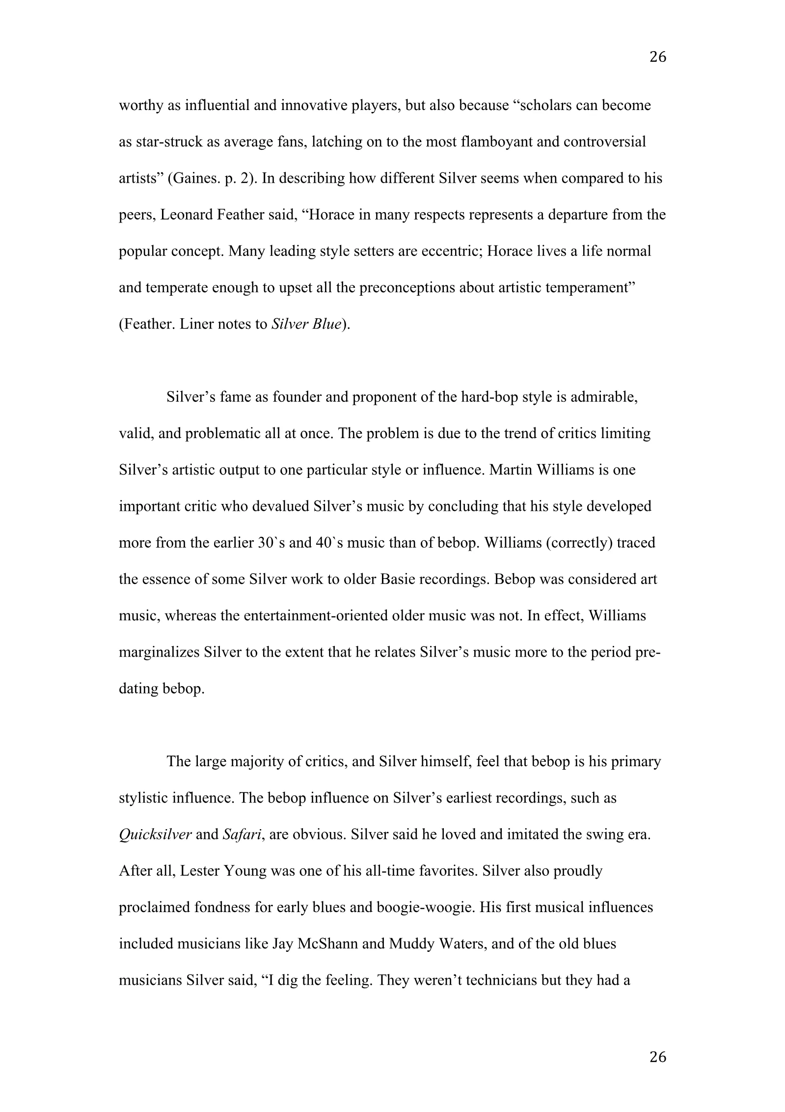 Horace Silver: A New Definition of Greatness (academic paper), page 26 of 41