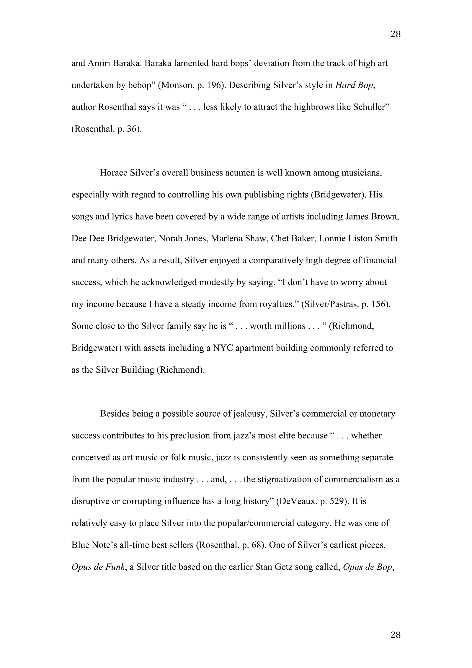 Horace Silver: A New Definition of Greatness (academic paper), page 28 of 41
