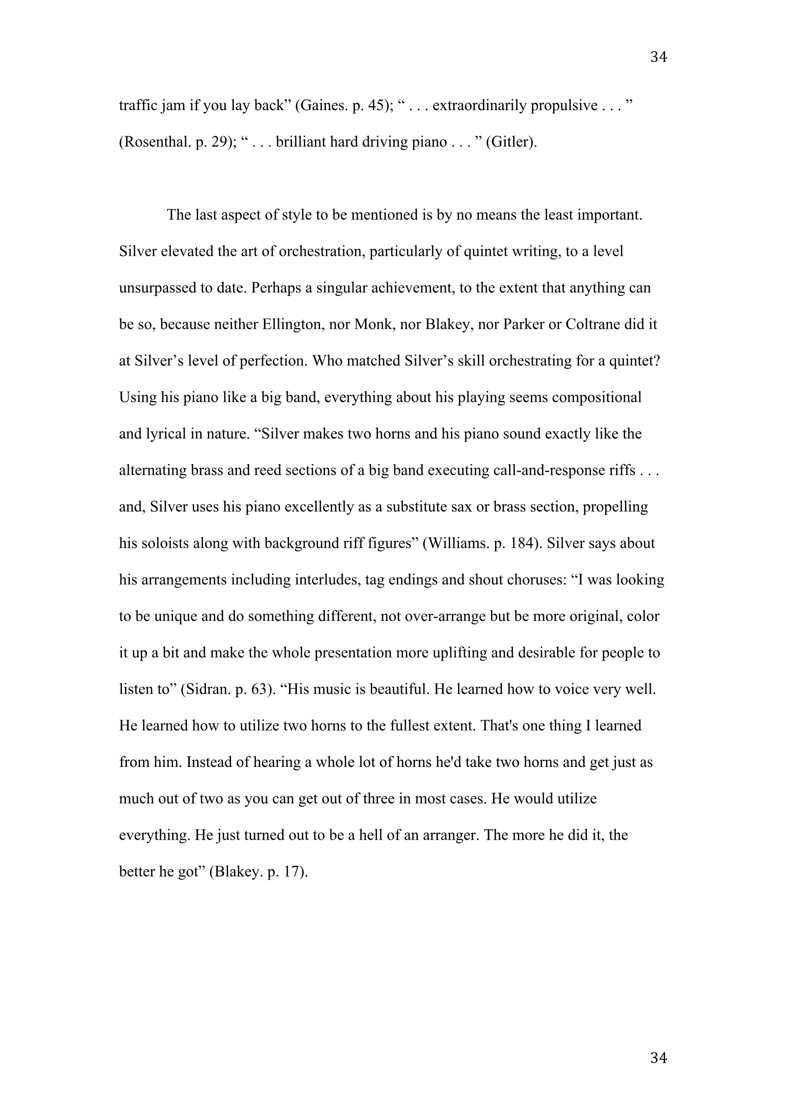 Horace Silver: A New Definition of Greatness (academic paper), page 34 of 41