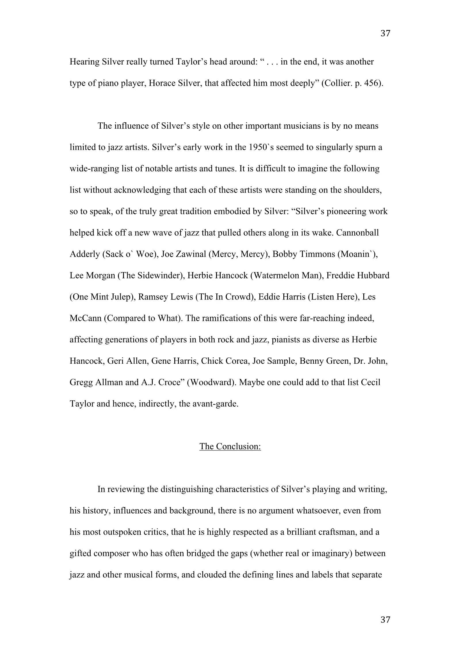 Horace Silver: A New Definition of Greatness (academic paper), page 37 of 41
