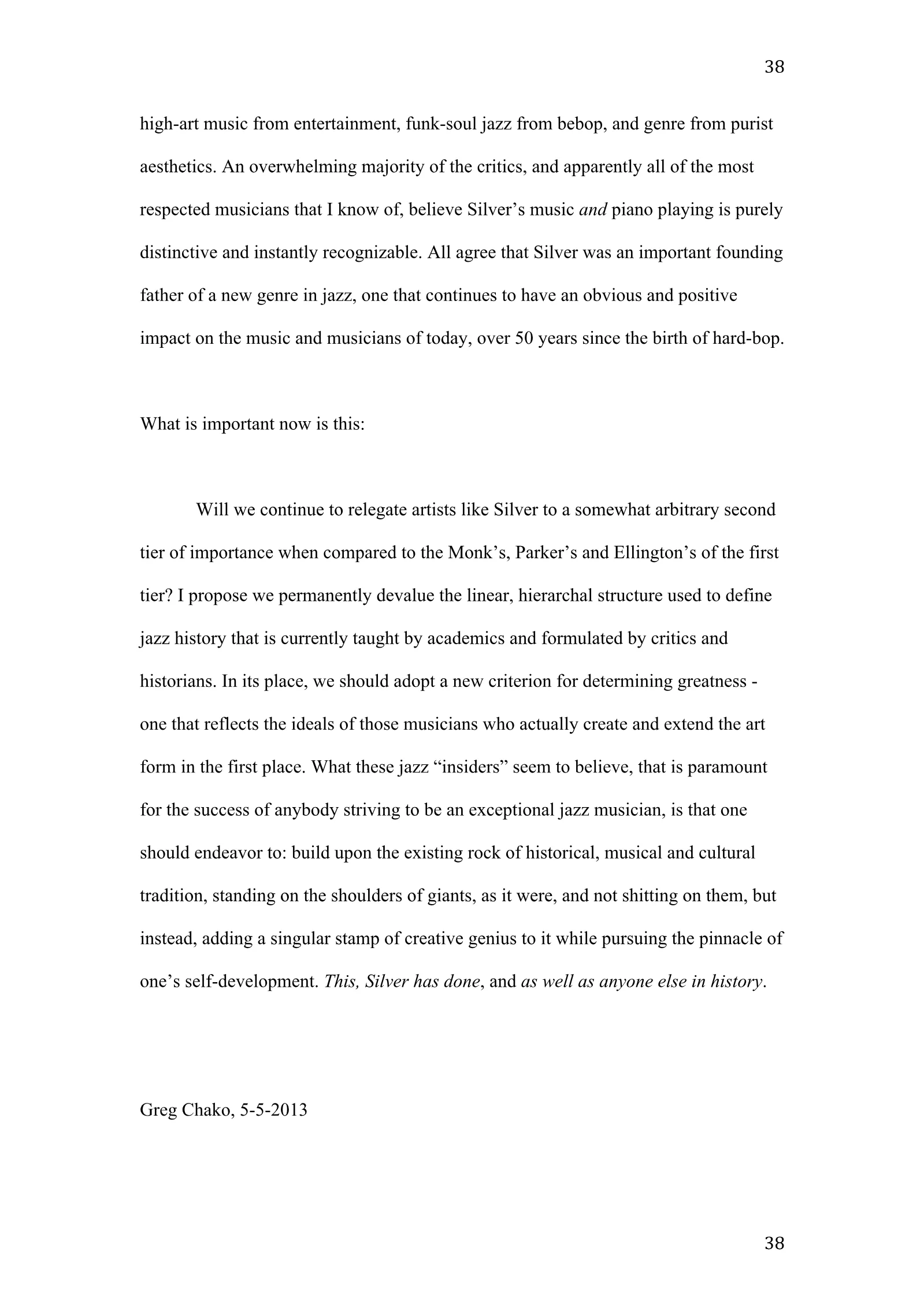 Horace Silver: A New Definition of Greatness (academic paper), page 38 of 41