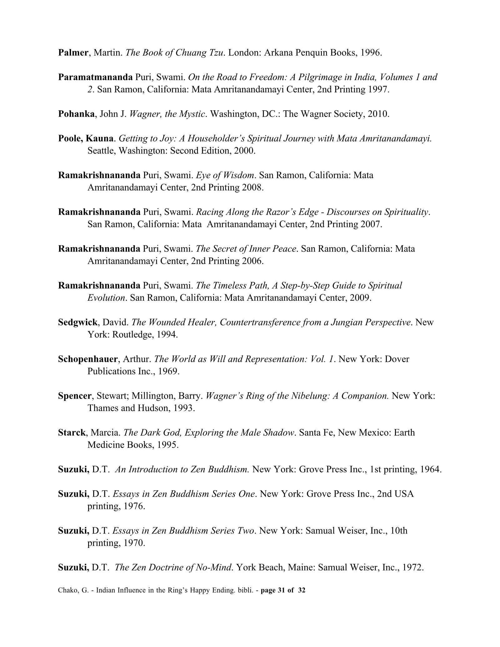 Indian Influence in the Ring’s Happy Ending (academic paper), page 31 of 33
