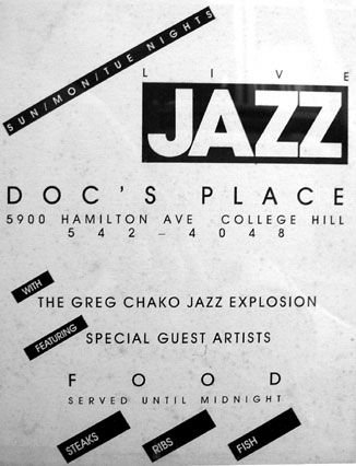 Doc's Place live jazz ad